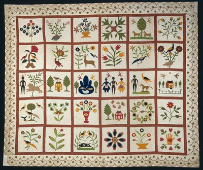 غطاء السرير المعروف باسم لحاف الألبوم بواسطة سارة آن ويلسون