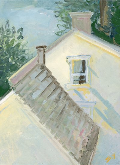 الضوء الذهبي، حوالي عام 2020 (زيت على قماش) بواسطة سارة تيودور