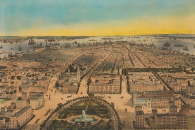 ساحة الاتحاد في نيويورك ، النظر إلى الجنوب ، 1850. بواسطة ساروني وشركاه