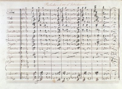الصفحة الأولى من مقدمة أوبرا Il bravo بواسطة Mercadante (1842) بواسطة سافيريو ميركادانتي