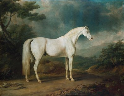 حصان أبيض في منظر طبيعي مشجر ، 1791 بواسطة ساوري جيلبين