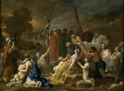 موسى والأفعى النحاسي ، 1653-1654 بواسطة سيباستيان بوردون