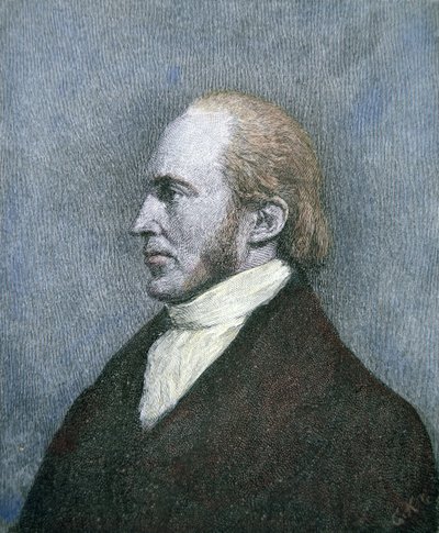 Aaron Burr (1756-1836) (coloured engraving) بواسطة المدرسة الأمريكية