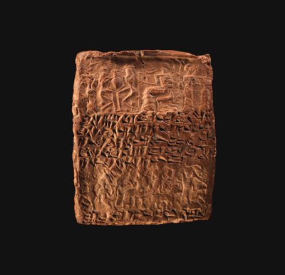 غلاف لوحي مسماري مطبوع بأربع أختام أسطوانية ، القرن 20 - 19 قبل الميلاد (الطين) بواسطة المدرسة الآشورية