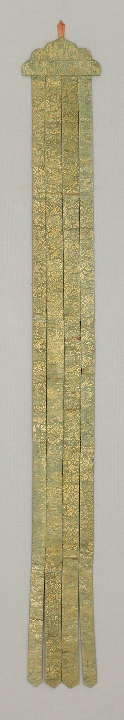 Banderole, c.18th century (Silk brocade) بواسطة المدرسة الصينية