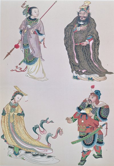 Heroes and Heroines of Chinese History, including Empress Wu بواسطة المدرسة الصينية