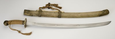 صابر الضابط "Willow-Leaf Sabre" (liuyedao) في أواخر فترة تشينغ بواسطة المدرسة الصينية