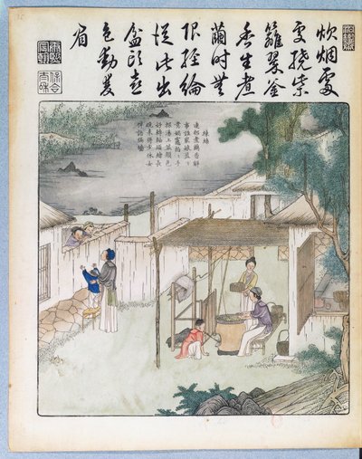 الغزل الحريري ، رسم توضيحي من Yu Tche Keng Tche T'ou ، السيدة سميث ليس ، 69-3 بواسطة المدرسة الصينية