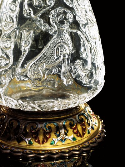 الإبريق الفاطمي ، مصر ، 975-1025 ، يركب بواسطة جان فالنتين موريل ، سيفرس بواسطة المدرسة المصرية