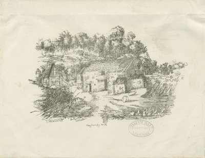 Biddulph - Knypersley Mill: الطباعة الحجرية (مصقولة) ، [عام 1826] (مطبوعة) بواسطة مدرسة اللغة الإنجليزية