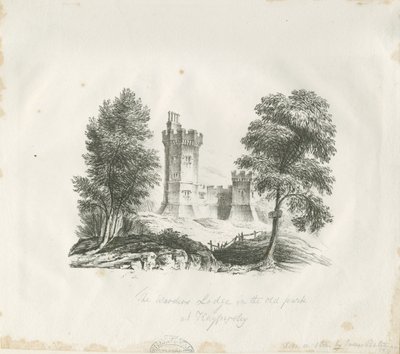 Biddulph - Warders 'Lodge at Knypersley Park: النقش بواسطة مدرسة اللغة الإنجليزية