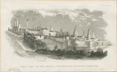 Burslem - منزل ومصنع Enoch Wood & Sons: النقش ، و [؟ القرن التاسع عشر] (طباعة) بواسطة مدرسة اللغة الإنجليزية