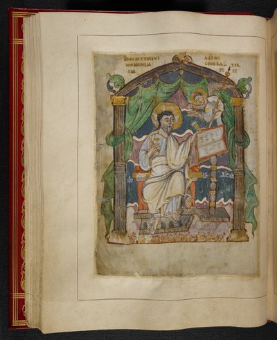 صورة إنجيلية للقديس ماثيو من أناجيل Æthelstan (المعروفة أيضًا باسم أناجيل التتويج) بواسطة مدرسة اللغة الإنجليزية