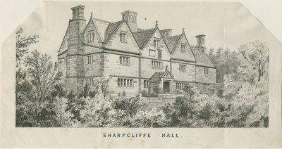 Ipstones - "Sharpcliffe Hall": طباعة حجرية ، بدون تاريخ [؟ القرن التاسع عشر] (طباعة) بواسطة مدرسة اللغة الإنجليزية