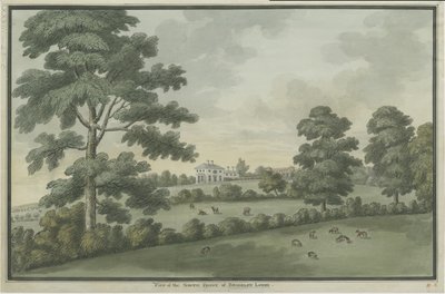 Needwood - Brickley Lodge: water colour painting, nd [c 1786] (painting) بواسطة مدرسة اللغة الإنجليزية