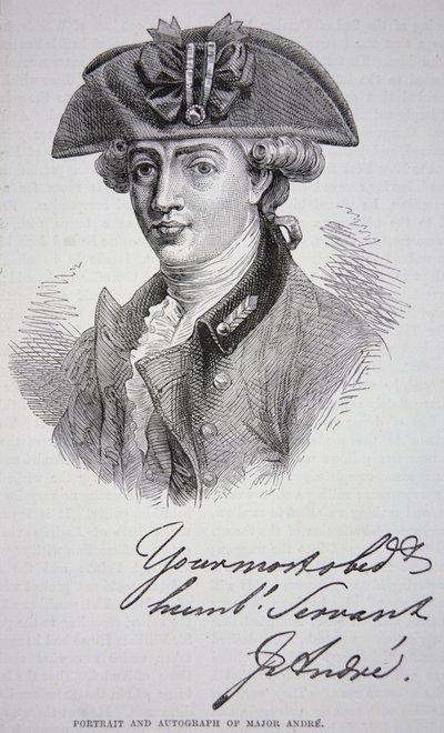 The portrait and autograph of Major John Andre (litho) بواسطة مدرسة اللغة الإنجليزية
