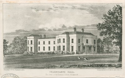 Uttoxeter - Crakemarsh Hall: الطباعة الحجرية ، بدون تاريخ [عام 1839] (طباعة) بواسطة مدرسة اللغة الإنجليزية