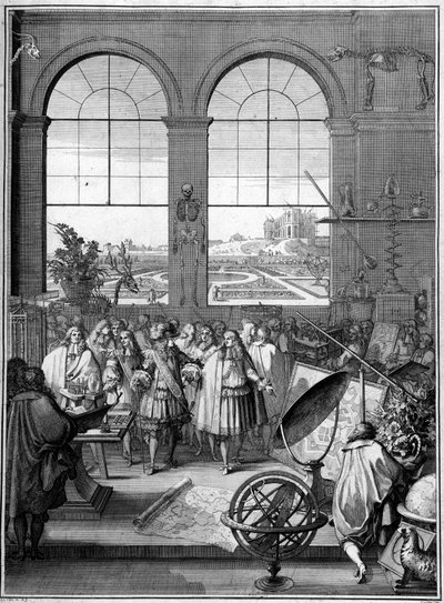 رمزية العلوم (زيارة العلم لويس الرابع عشر ، الطائرة الثانية ، مرصد باريس) بواسطة المدرسة الفرنسية