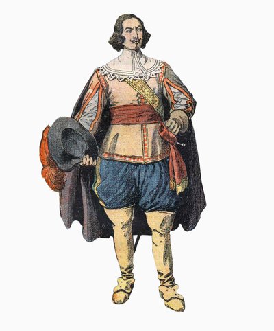 D'artagnan في "الفرسان الثلاثة" للكاتب الكسندر دوما في مجلة الروايات الشعبية اللامعة. بواسطة المدرسة الفرنسية