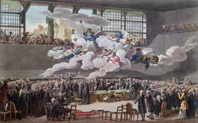 الثورة الفرنسية (1789-1799): قسم Jeu de Paume في فرساي في 20 يونيو 1789) (الثورة الفرنسية ؛ ملعب التنس اليمين في 20 يونيو 1789 ، فرساي) بواسطة المدرسة الفرنسية