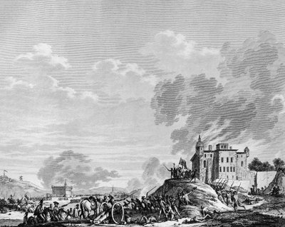 الثورة الفرنسية: الاستيلاء على معسكر Jales en Ardeche من قبل الوطنيين الثوريين في يوليو 1792. باريس ، مكتبة معهد تاريخ الثورة بواسطة المدرسة الفرنسية