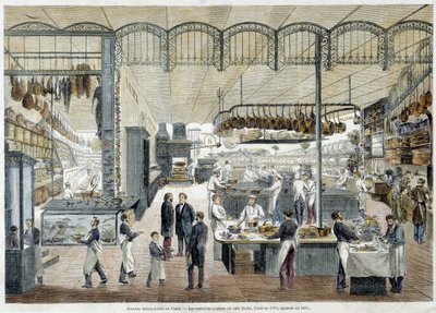 مطاعم رائعة في باريس: المأكولات الجديدة في Café Riche ، التي تأسست عام 1785 ، وتوسعت عام 1865. بواسطة المدرسة الفرنسية