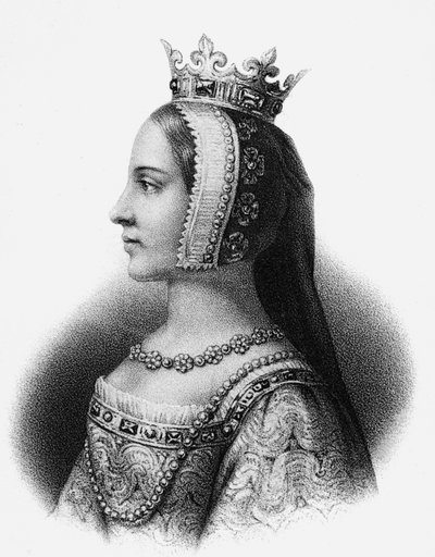 جين دي بولوني ، حفيدة روبرت الخامس ، Comte d'Auvergne (نقش) بواسطة المدرسة الفرنسية