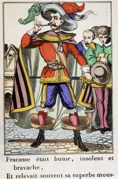 Le Capitaine Fracasse - صورة ديبينال "" Fracasse etait butor ... "رواية بقلم ثيوفيل غوتييه (1811-1872) بواسطة المدرسة الفرنسية