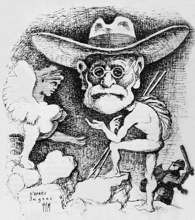 عقدة أوديب (نقش) بواسطة المدرسة الفرنسية