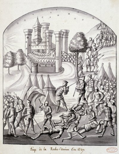 حصار سفينة Roche-Derrien عام 1349 بواسطة المدرسة الفرنسية