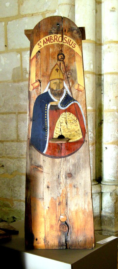 Beehive with an image of St. Ambrose (wood) بواسطة المدرسة الألمانية