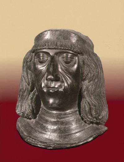 صورة تمثال نصفي للإمبراطور الروماني المقدس ماكسيميليان الأول (1459-1519) (برونزي) بواسطة المدرسة الألمانية
