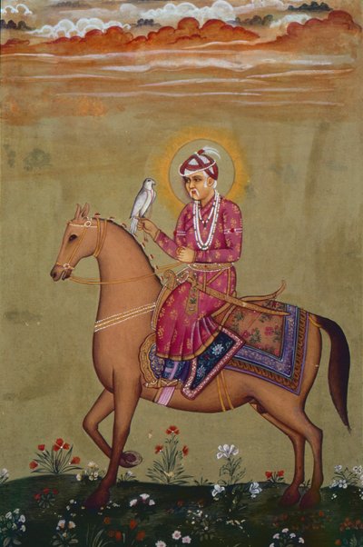 بورتريه للإمبراطور جهانجير (1569-1627) (غواش على ورق) بواسطة المدرسة الهندية