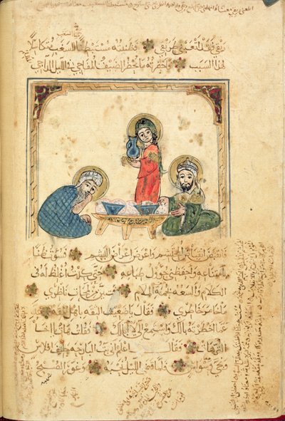 Ms Or 1200 f.40v ، رسم إيضاحي من "مقامات القاسم" بقلم ب. علي الحريري (جواش على ورق) بواسطة المدرسة الإسلامية
