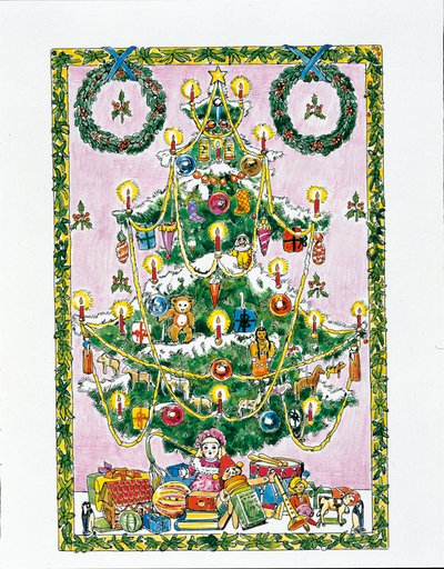 Christmas tree (colour litho) بواسطة المدرسة الايطالية