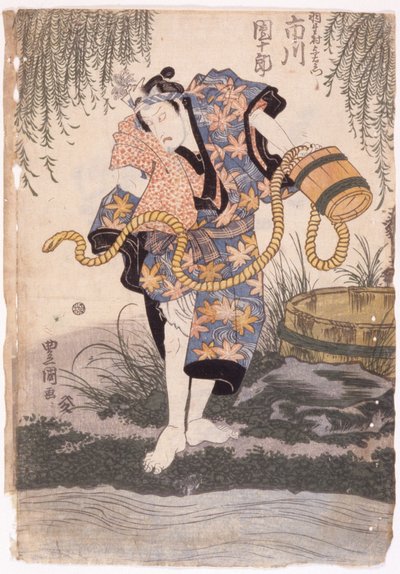 إيتشيكاوا دانجورو (نقش خشبي ملون) بواسطة المدرسة اليابانية