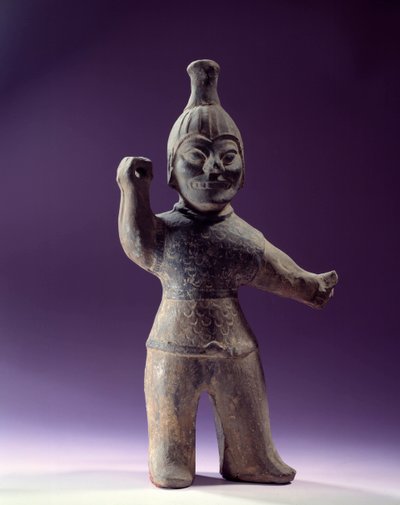 الفن الجوهري: تمثال لطارد الأرواح الشريرة. فترة الممالك الثلاث (57 ق.م - 668 م). باريس ، متحف سيرنوشي بواسطة المدرسة الكورية
