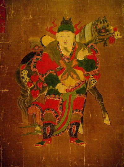 رسول الجحيم مع الحصان ، الرسم على لفافة القنب ، فترة جوسون (تشوسون ، تشوسون) (1392-1910) ، كري. متحف سيول الوطني ، جمهورية كوريا بواسطة المدرسة الكورية
