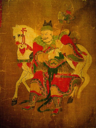 رسول الجحيم مع الحصان ، يرسم على لفافة القنب ، فترة جوسون ، كري. متحف سيول الوطني ، جمهورية كوريا بواسطة المدرسة الكورية