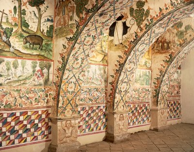 Chapel frescoes depicting religious and daily life scenes (fresco) بواسطة مدرسة بيرو