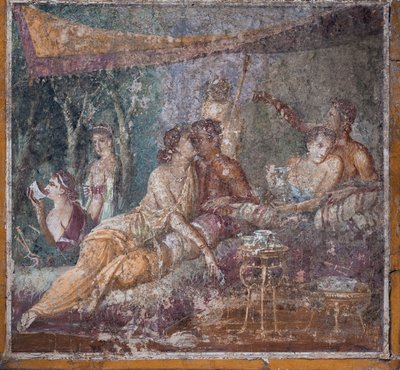 مشهد المأدبة، بومبي بواسطة School Roman