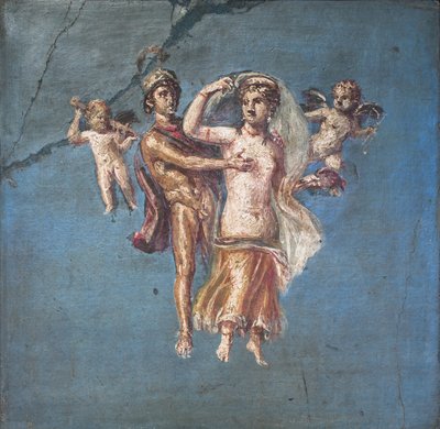 المريخ والزهرة على خلفية زرقاء، هيركولانيوم بواسطة School Roman
