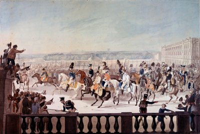 الكسندر الأول (1777-1825) في باريس بلاس دي لا كونكورد. لوحة المدرسة الروسية بواسطة المدرسة الروسية
