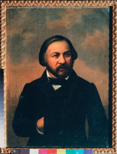 صورة للمؤلف الموسيقي ميخائيل جلينكا (1804-1857) - صورة للمؤلف الموسيقي ميخائيل جلينكا - لوحة مجهولة ، زيت على قماش ، حوالي 1850 - الفن الروسي في القرن التاسع عشر - متحف بوشكين التذكاري ، سانت بطرسبرغ بواسطة المدرسة الروسية