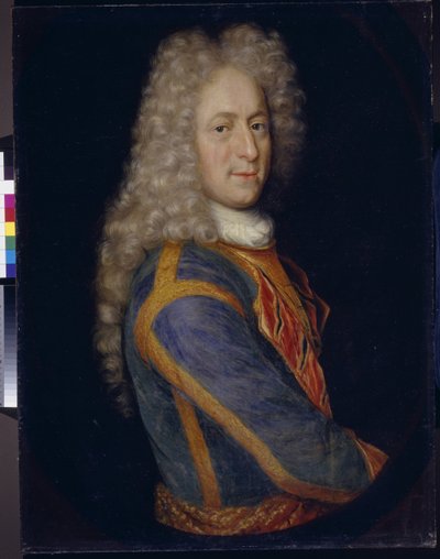 صورة للمارشال إيفان يوريفيتش تروبيتسكوي (1667-1750) (صورة إيفان يوريفيتش تروبيتسكوي). لوحة مجهولة ، زيت على قماش بواسطة المدرسة الروسية