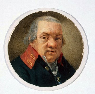 صورة للمهندس المعماري جياكومو كورينغي (1744-1817) لفنان مجهول ، ألوان مائية على ورق بواسطة المدرسة الروسية