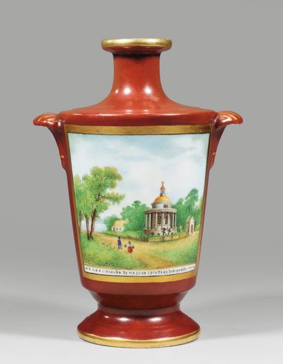 مزهرية تصور قوزاق زابوروجيان ، حوالي عام 1825 (بورسلين) بواسطة المدرسة الروسية