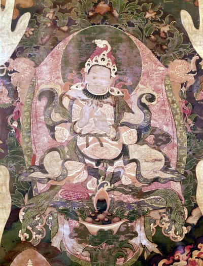 Gnya-khri-bcan-po ، أول ملوك التبت. Thai-ka Tibetan Paris Musée Guimet بواسطة مدرسة التبت