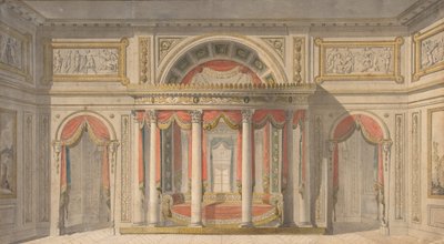 تصميم غرفة نوم ، 1785-1838. بواسطة مدرسة تشارلز بيرسير