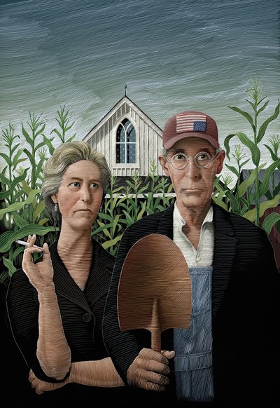 طفل مدفون, 2018 (لوح خدش, ملون رقمياً) بواسطة 